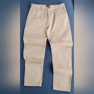 Stussy Khaki Pants, Old School Logo Tags Excellent Condition Y2K, Size 32